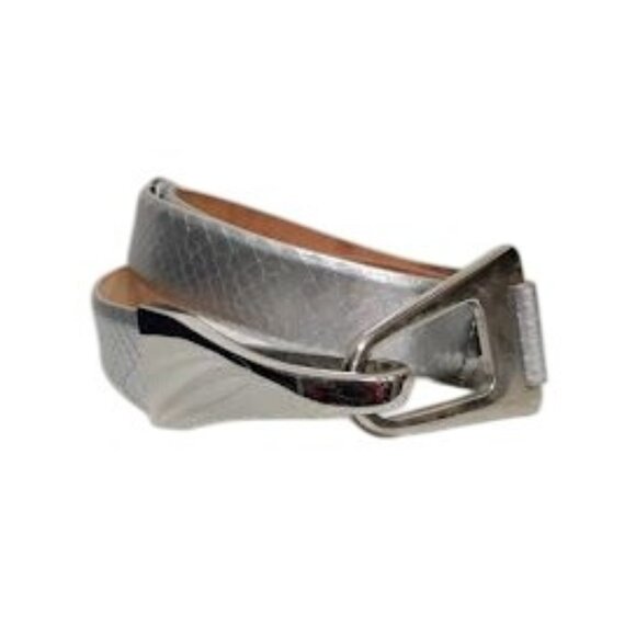 Koko & Palenki Genuine Python Silver Adjustable Belt Maximalist - Picture 1 of 8